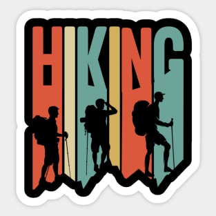 Vintage Hiking tshirt Sticker